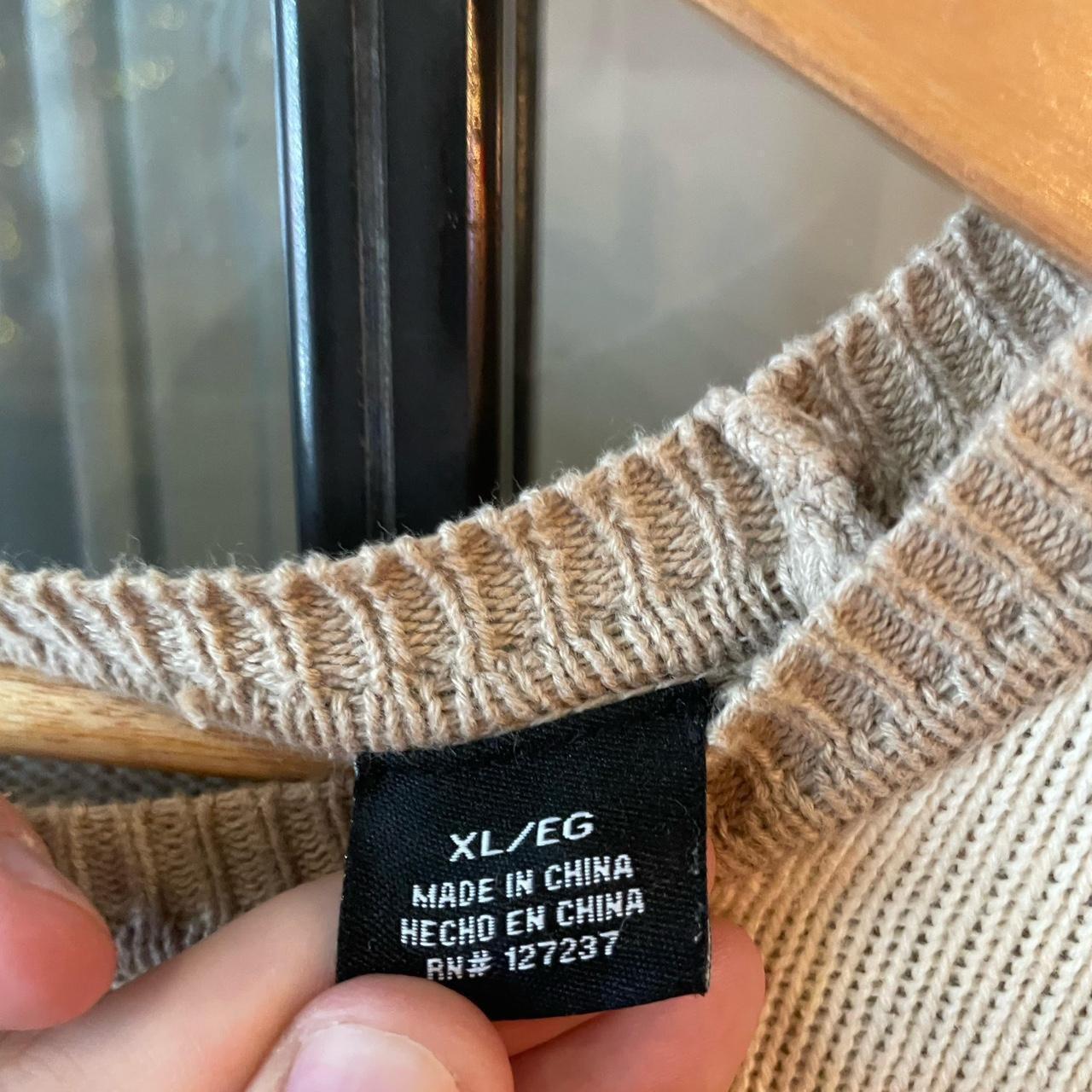 0225H42BR - Vintage Retro Essential Beige patterned argyle golf grandpa cosby sweatshirt crewneck knit Jumper #coogistyle #knitjumper #90s #grandad #knitted