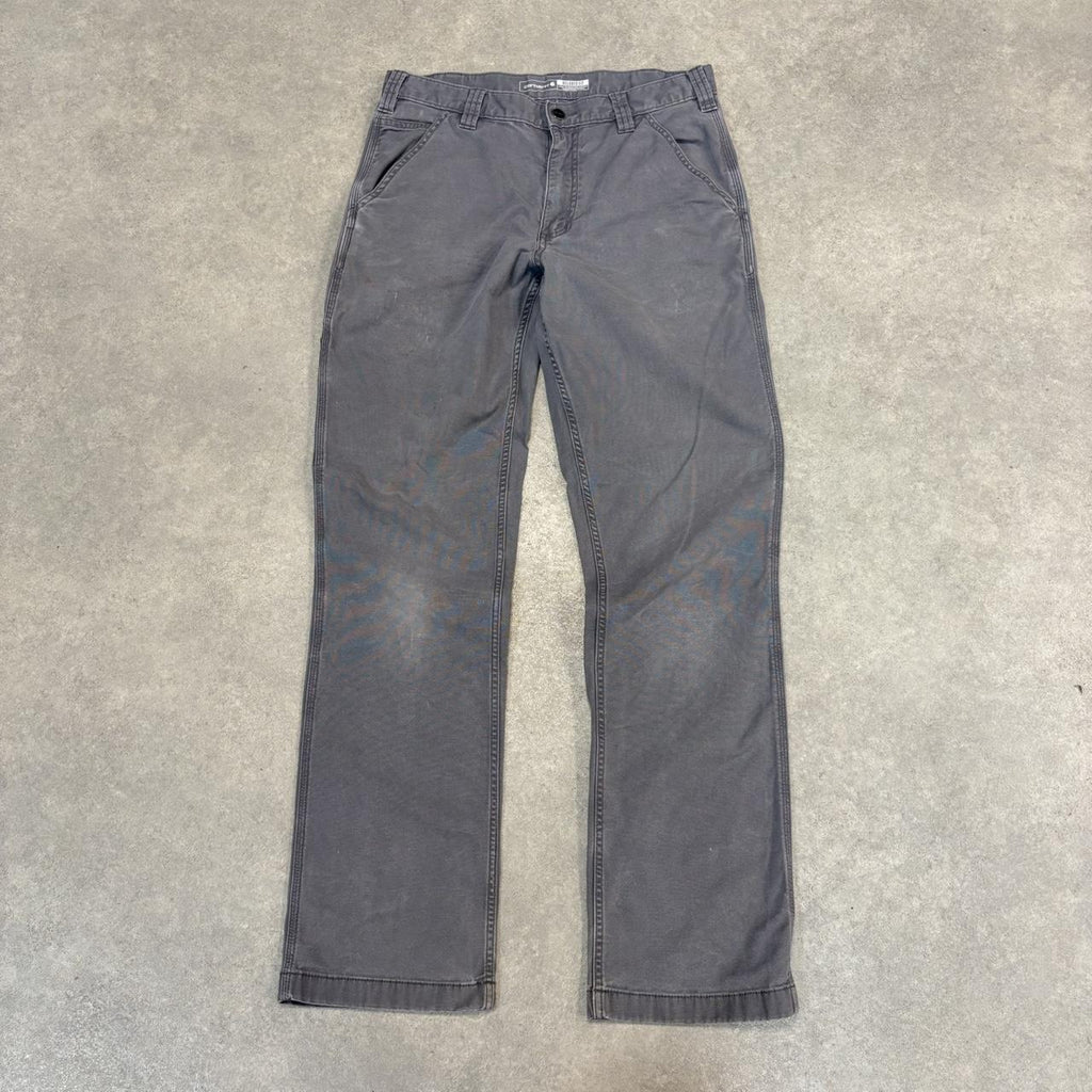 BR2701FZ-U - Vintage retro essential Grey Carhartt carpenter Trousers pants casual workwear #skater #utility #workwear #carpenter #carhartt