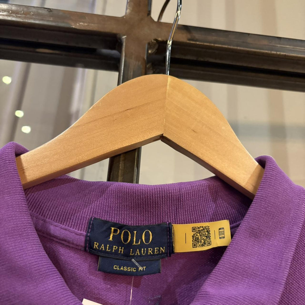 Vintage Polo Ralph Lauren Polo Shirt purple Short Sleeve Collared Custom Fit with small embroidered essential pony horse chief keef preppy 90s Y2K 2000 00s #preppy #y2k #ralphlauren  #polo #poloshirt