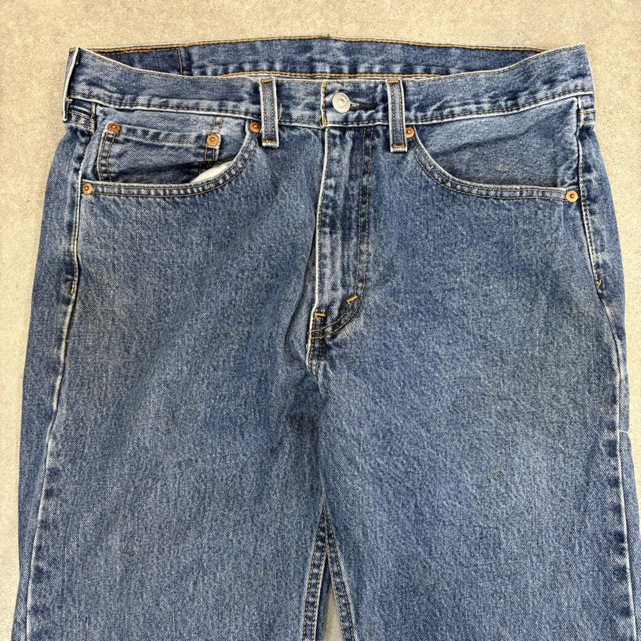 Vintage Blue Wash Levi’s 505 Jeans Mens 35” Mid-Rise Waist Straight Leg Denim Trousers Skate Western Vintage Y2K 90s