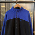 SWT609F - Vintage retro essential Blue and Black Reebok full zip up outdoor sweatshirt fleece jacket #fleece #reebok #sportswear #hike #climbing