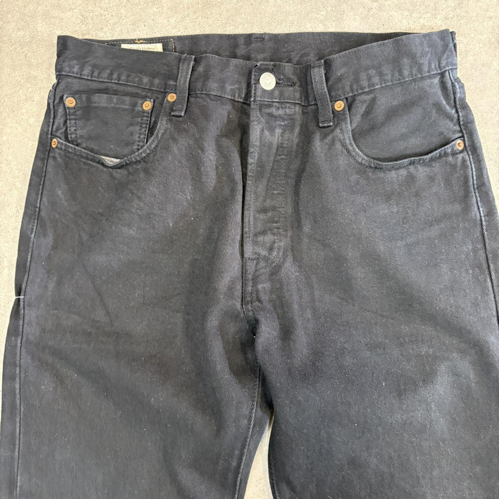Vintage Black Wash Levi’s 501 Jeans Mens 33x30 Straight Leg Denim Trousers Skate Western Vintage Y2K 90s