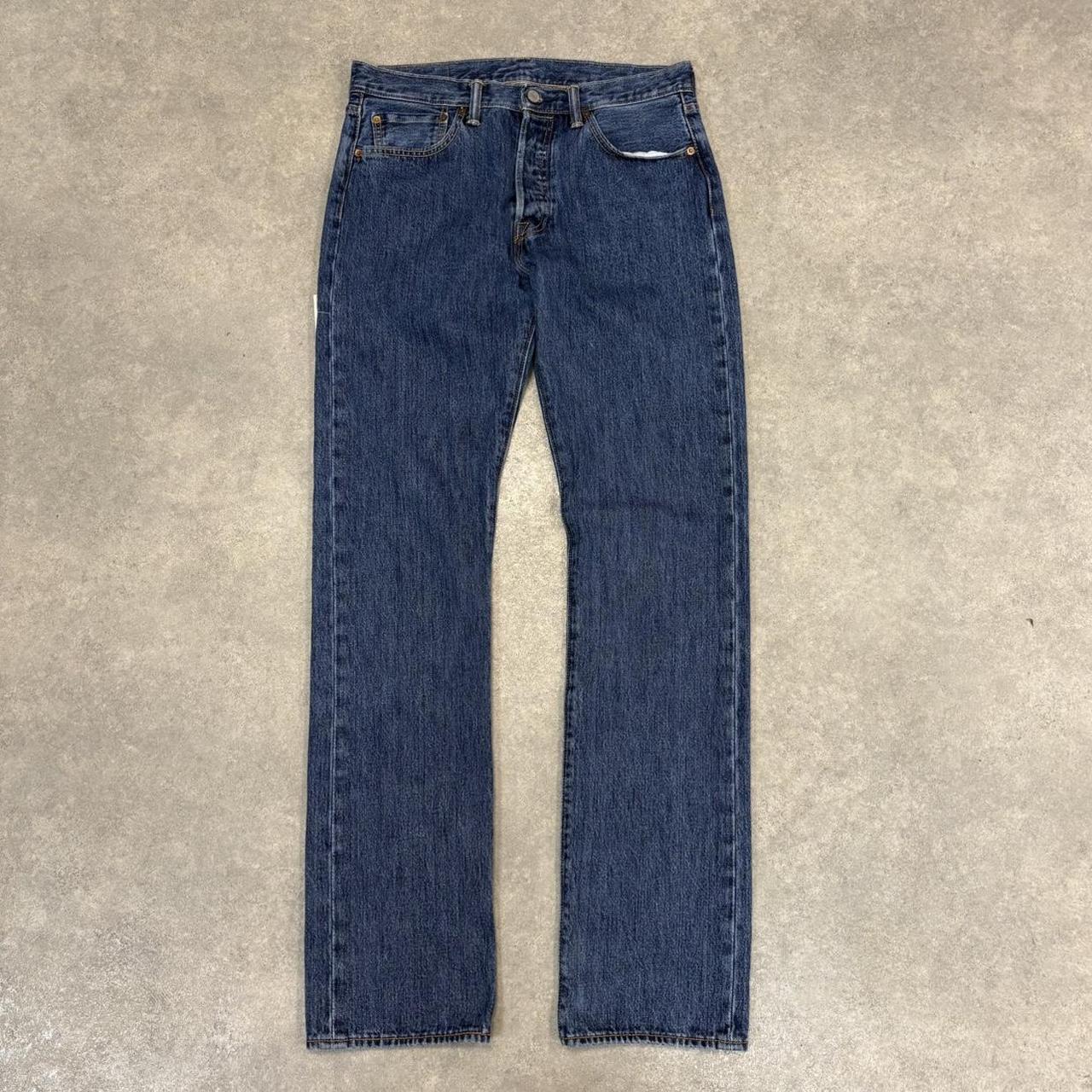 Vintage Levis 501 Jeans Mens 32" Waist Denim Wash Trouser 36" Straight Leg long Western Cowboy USA