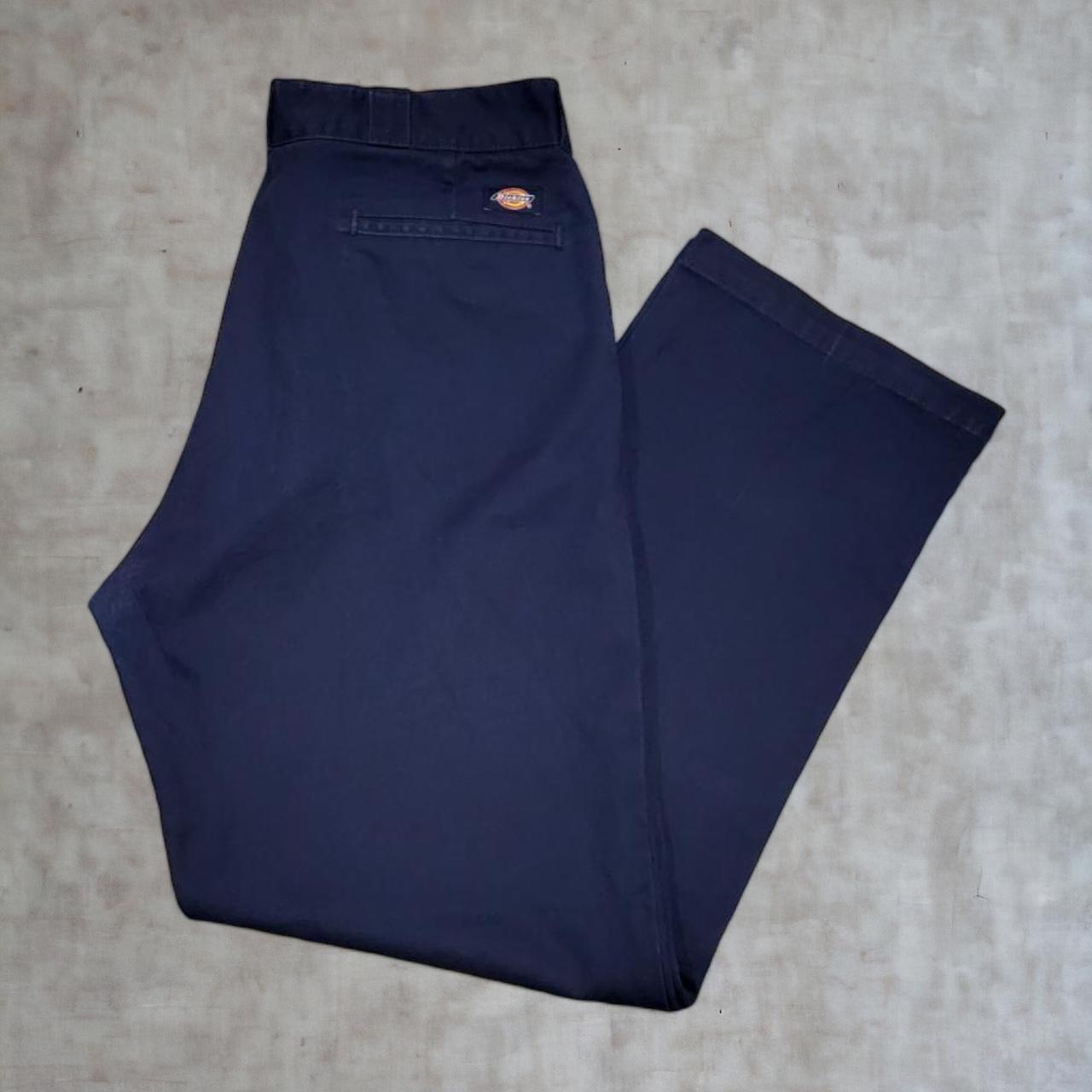 TRW0055BR - Vintage retro essential Navy Dickies Trousers pants jeans with embroidered patch logo carpenter casual workwear #workwear #skater #y2k #dickies