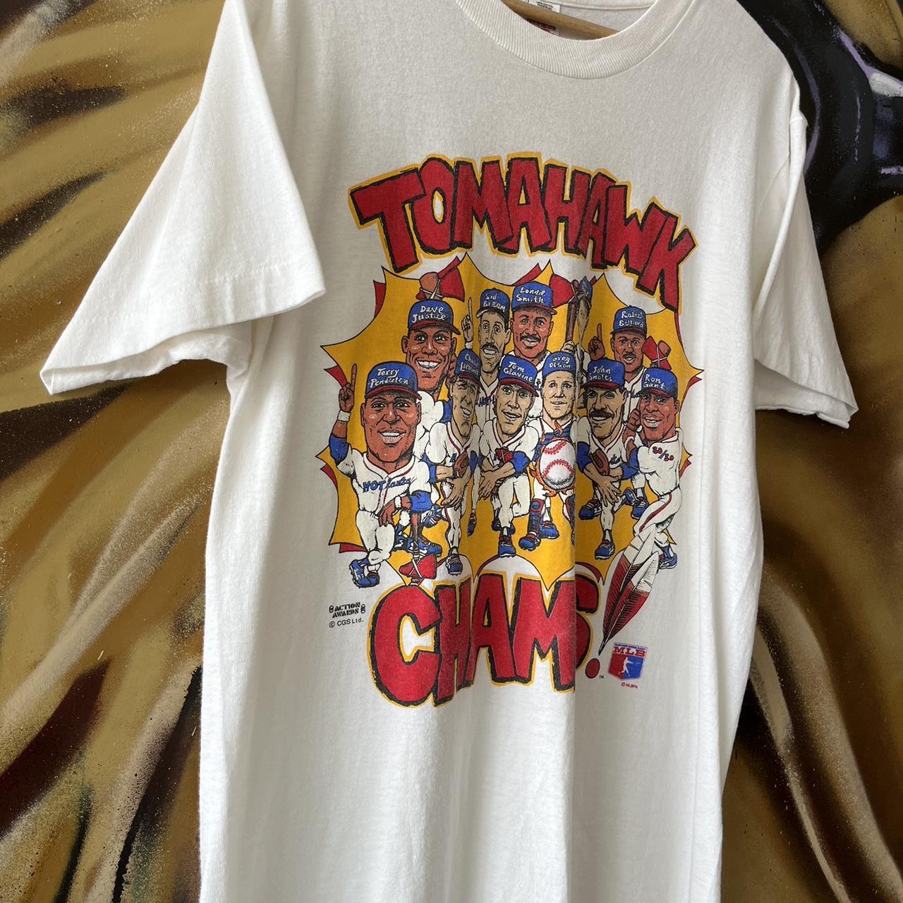 American Vintage 90s MLB Atlanta Braves Tomahawk Chop Champs Graphic Tee