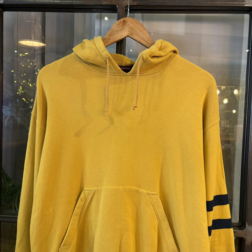 SWT619F - Vintage Retro Essential Yellow Ralph Lauren Chaps Sweatshirt Hoodie with embroidered back logo #preppy #sportswear #essential #chaps #y2k