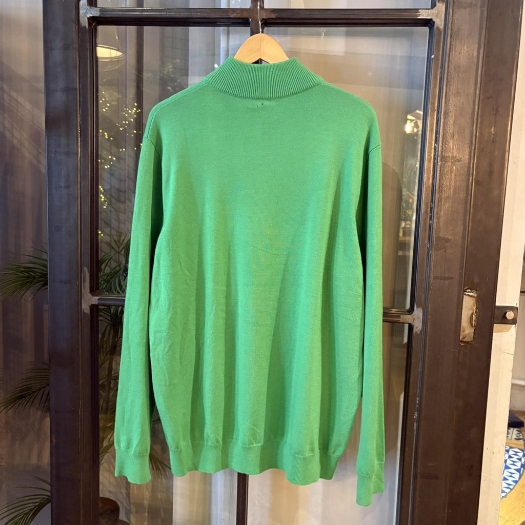 SWT652F - Vintage Ralph Lauren Green quarter 1/4 zip up sweatshirt jumper fleece #Y2K #preppy #chiefkeef #smartcasual #oldmoney