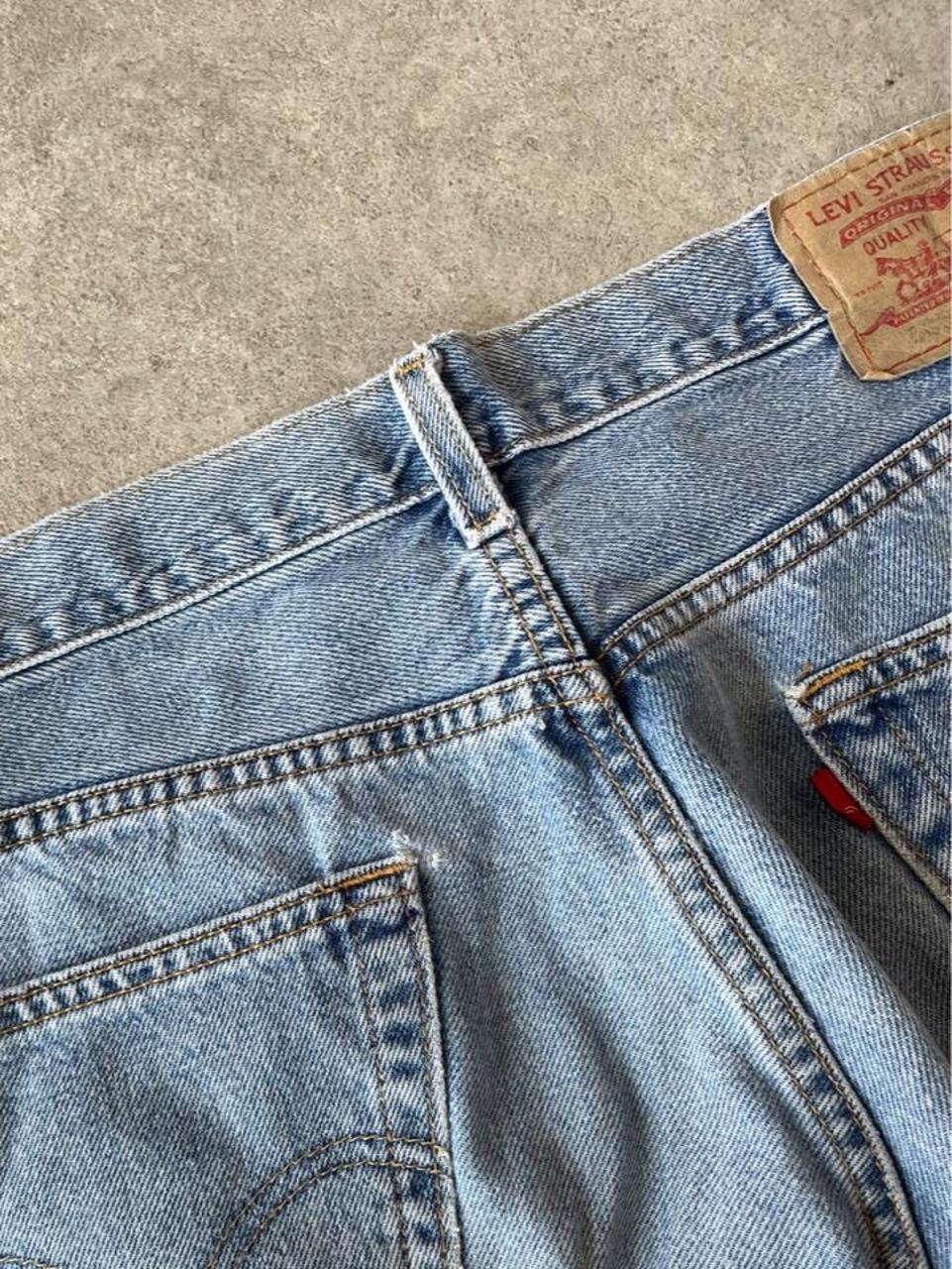 Levi’s 505 Denim Light Wash Blue Jorts Shorts