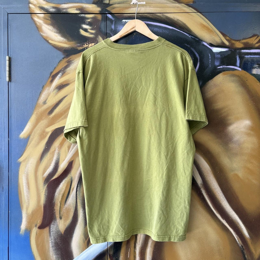 Vintage No Fear T shirt Mens XL Olive Green Box Logo Bogo Graphic Print Skate Surf Tee Top 90s Y2K 00s