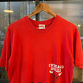 BR1803C-P - Vintage Retro Essential Red NBA Chicago Bulls single stitch Graphic Print Top Tee T-shirt #90s #singlestitch #nba #basketball #chicagobulls