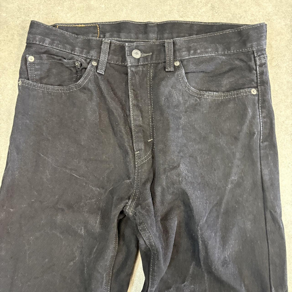 Vintage Levi's 505 Jeans Mens 34x32 Black Denim Wash Straight Leg Trousers Cowboy Western USA 90s Y2K