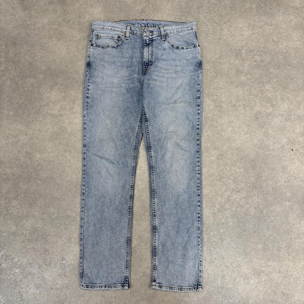 Vintage Levi's 511 Jeans Mens 34x32 Light Wash Denim Wash Straight Leg Trousers Cowboy Western USA 90s Y2K