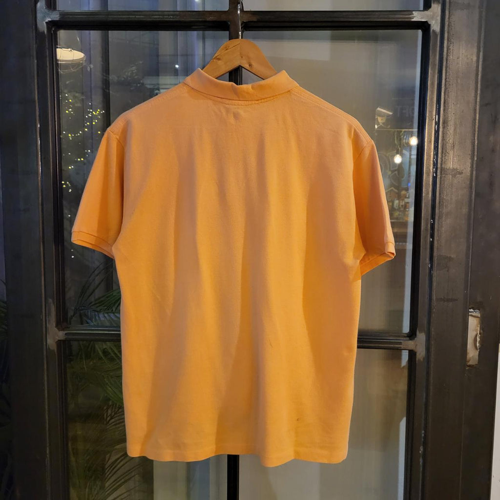 POL240 - Vintage Ralph Lauren Light Orange Polo Shirt Short Sleeve collared button up top #Y2K #preppy #chiefkeef #golf #oldmoney