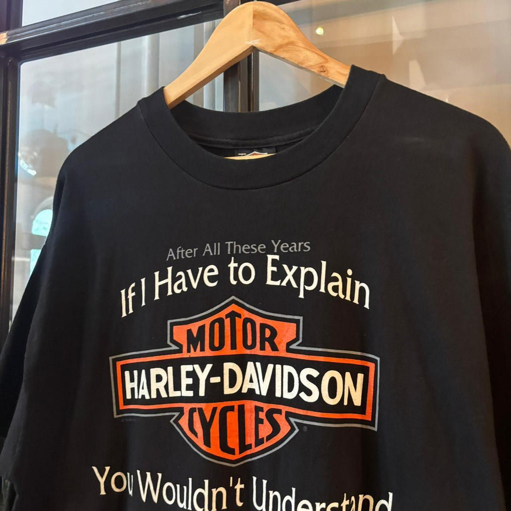 TEE442F -  Vintage Retro Essential Harley Davidson Cheyenne Wyo Maverick Black Graphic Print Eagle Top Tee T-shirt #graphic #motorcycles #biker #harley #harleydavidson