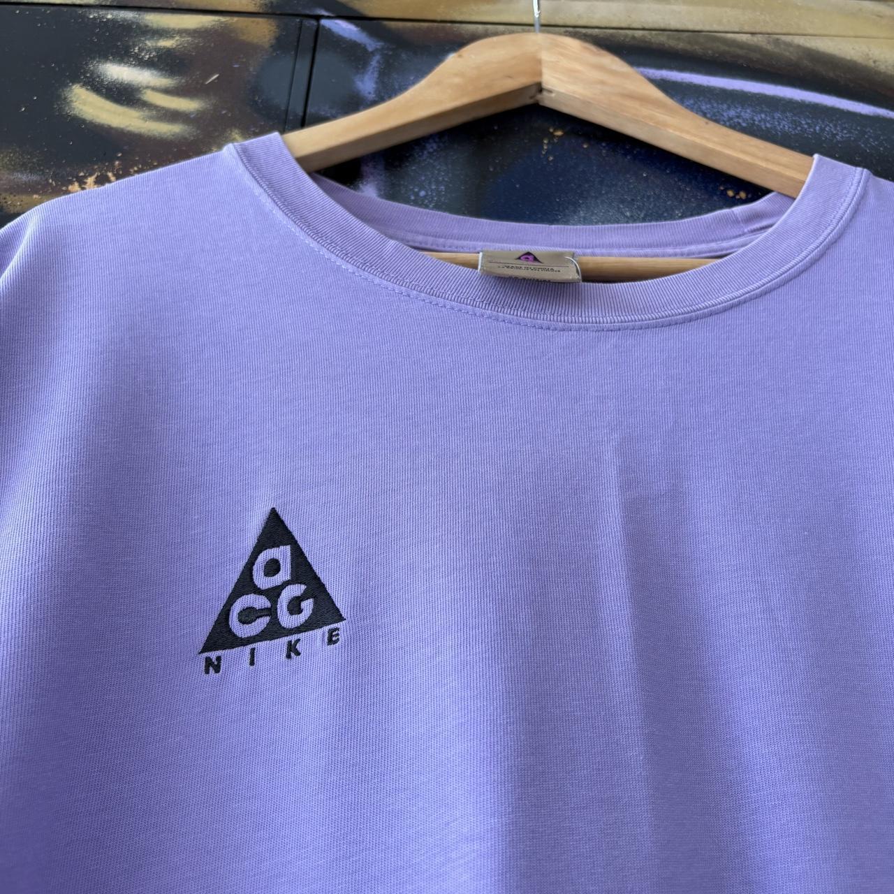 Nike ACG T shirt Men’s XXL Lavender Triangle Logo Streetwear Outdoors Hike Gorpcore Tee Top Y2K