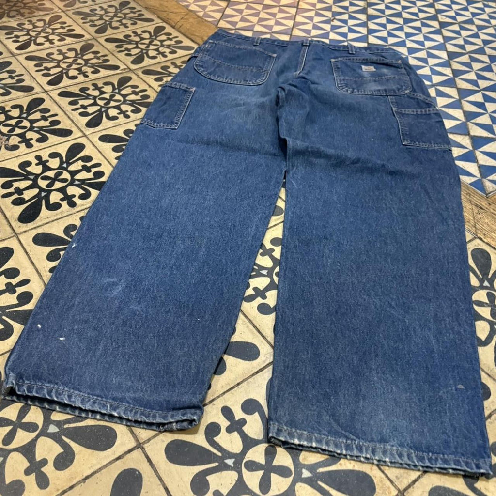 BR2306NL-F - Vintage retro essential  Carhartt Straight Leg Blue Wash Denim Carpenter Jeans Trousers pants #denim #carhartt #jeans #straightleg #skater