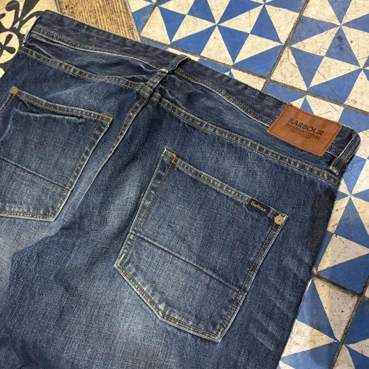 EB0609A-P - Vintage retro essential Barbour Blue Wash Denim Jeans Trousers pants #denim #slimfit #barbour #blokecore #jeans