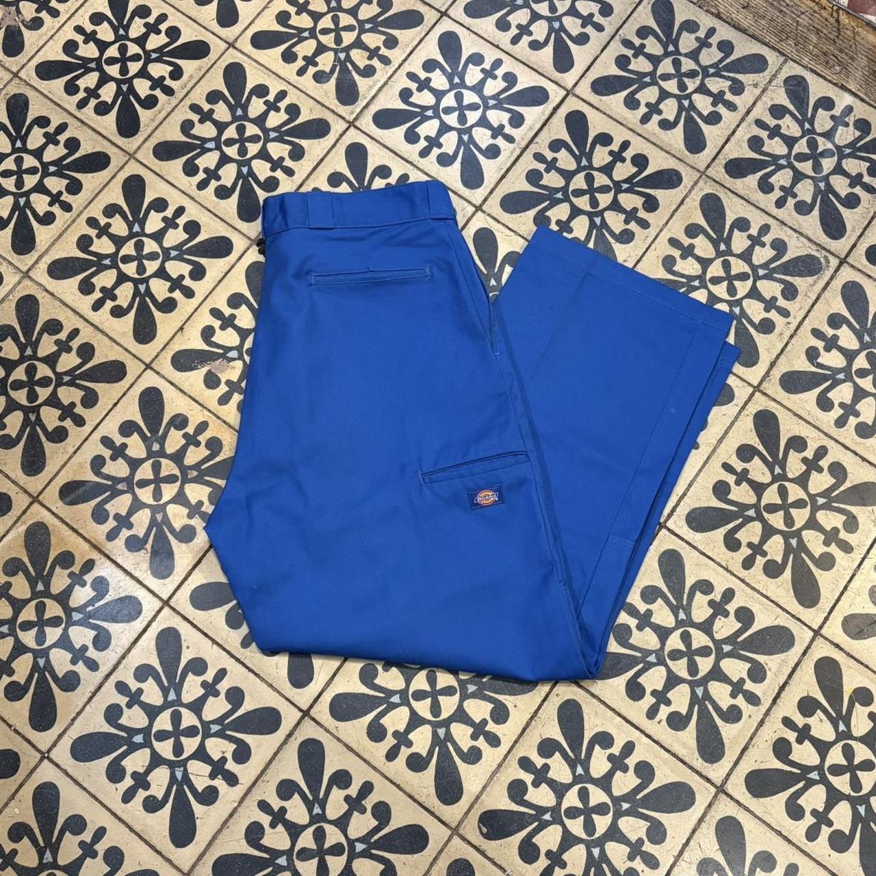 B0425A38BR - Vintage retro essential Blue Dickies Straight Leg Double Knee Trousers pants casual workwear #skater #utility #workwear #doubleknee #dickies