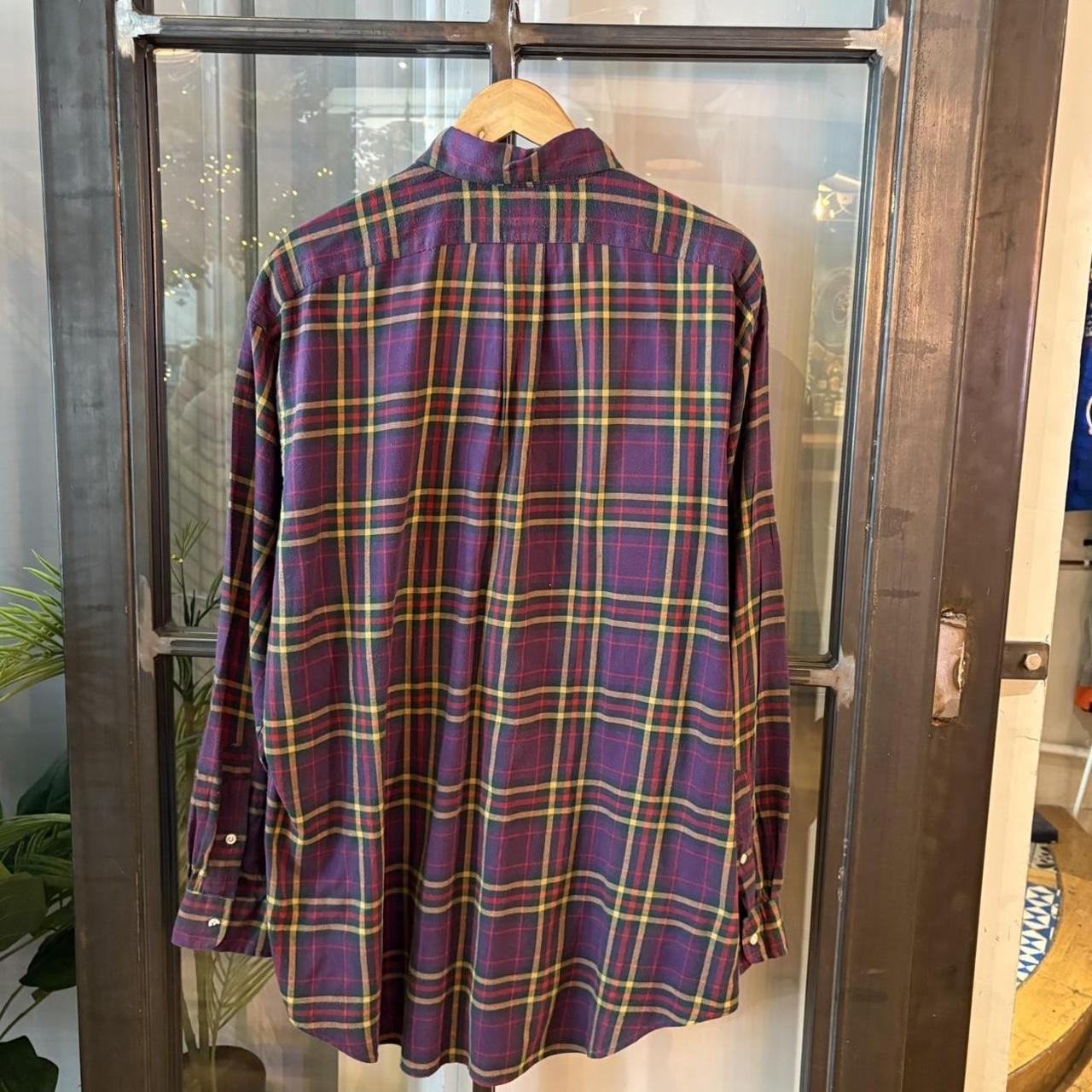 0425E05F - Vintage Ralph Lauren Purple Check Longsleeve collared button up polo shirt top #Y2K #preppy #chiefkeef #smartcasual #oldmoney