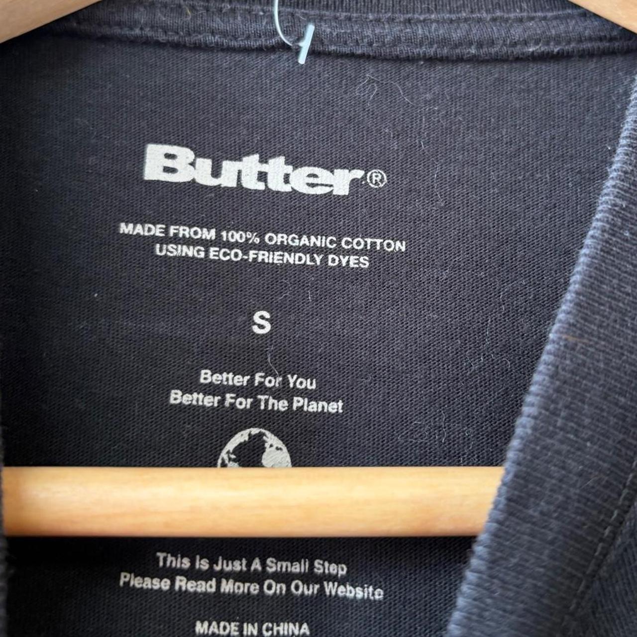 Butter Goods T shirt Mens Small Black Pocket Equipment Embroidered Skate Organic Cotton Tee Top