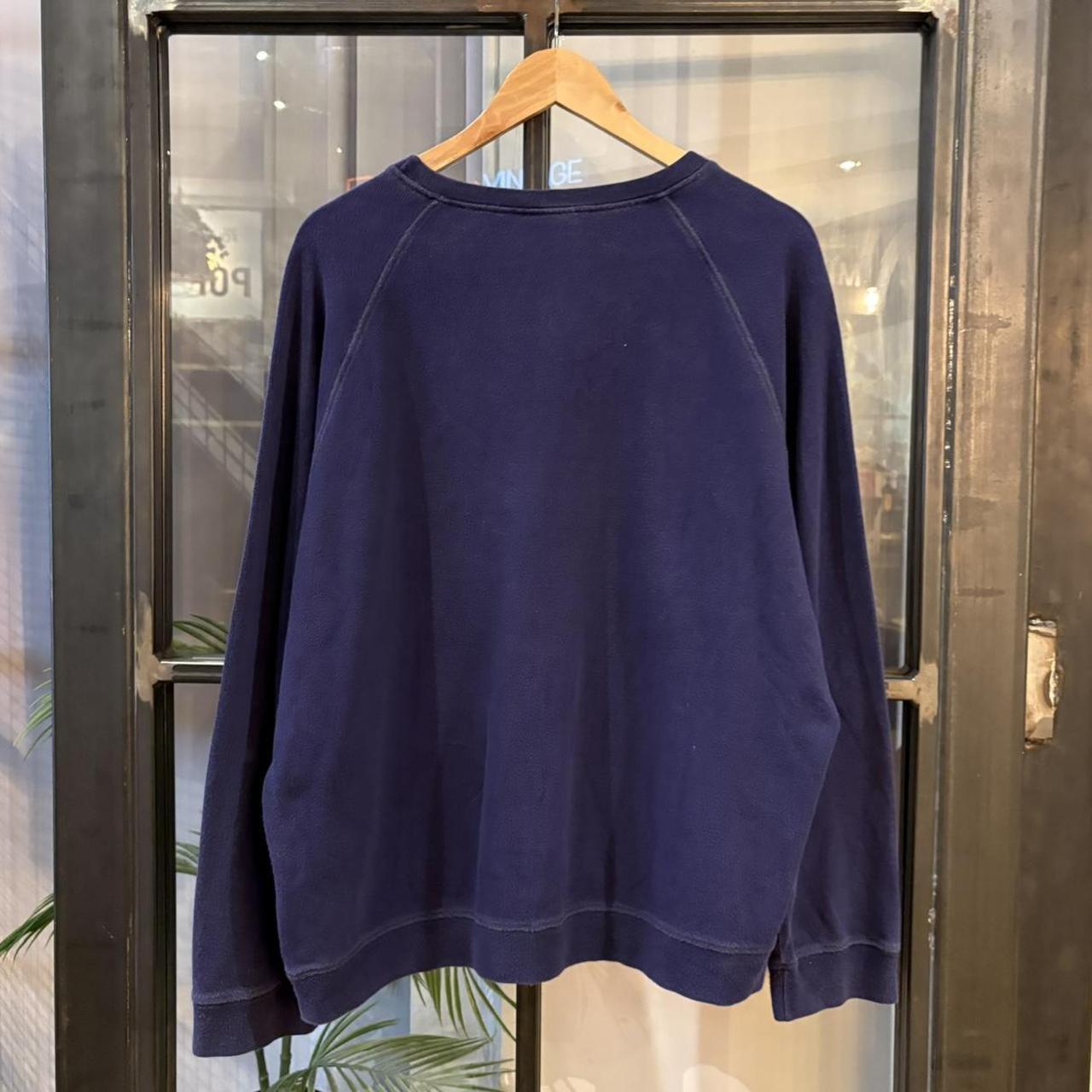 Vintage Retro Essential Navy Lacoste Raglan Jumper Sweatshirt with embroidered crocodile patch logo #90s #sportswear #raglan #y2k #lacoste