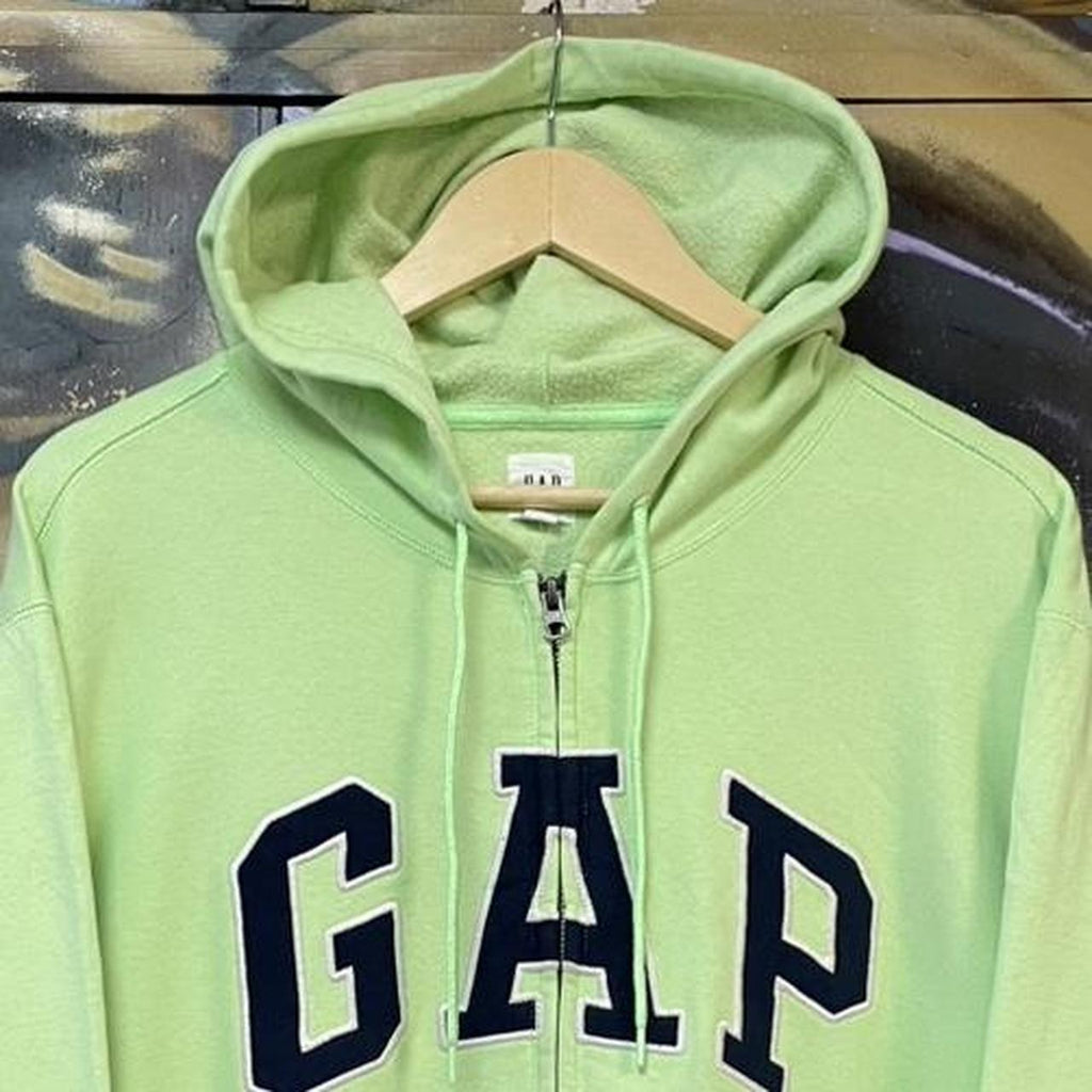 Y2K Gap Embroidered Spellout Full Zip Hoodie