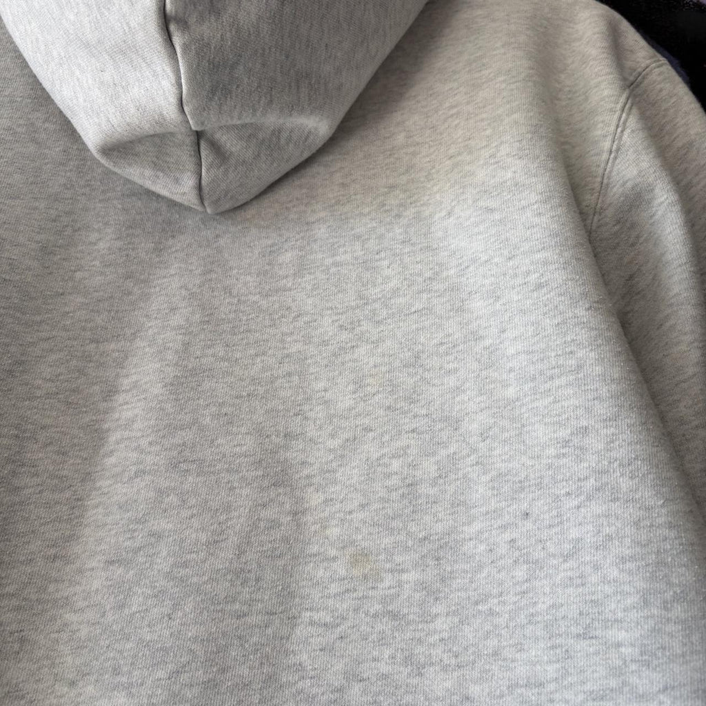 Carhartt WIP Hoodie Mens Medium Grey District Logo Graphic Print Sweatshirt Pullover Jumper Top 90s Y2K 00s