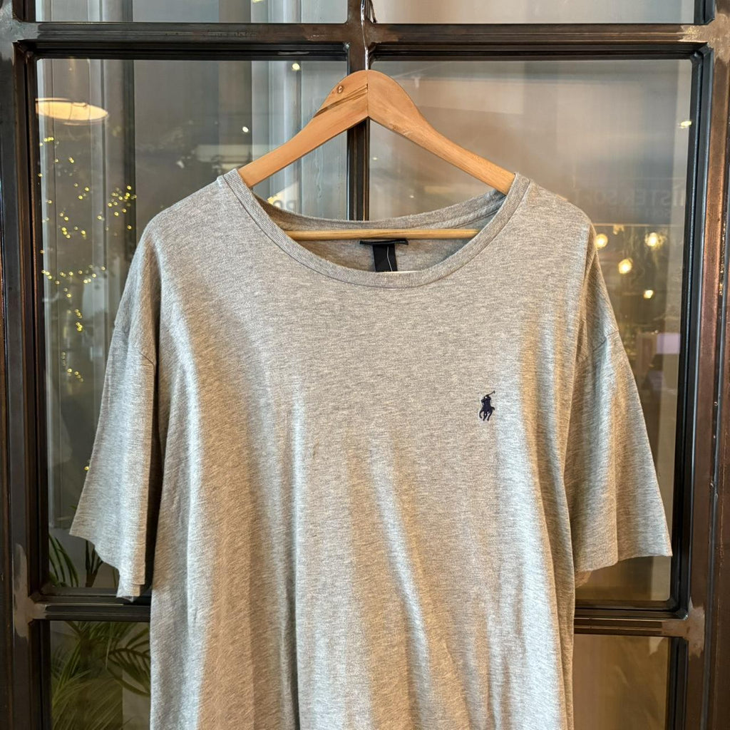 1224G97 - Vintage Retro Essential Grey Polo Ralph Lauren Top Tee T-shirt #90s #preppy #top #oldmoney #ralphlauren