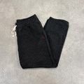 BR1912AFZ-U - Vintage retro essential Black Polo Ralph Lauren Black Jogging Bottoms pants with adjustable waist and hem #joggers #poloralphlauren