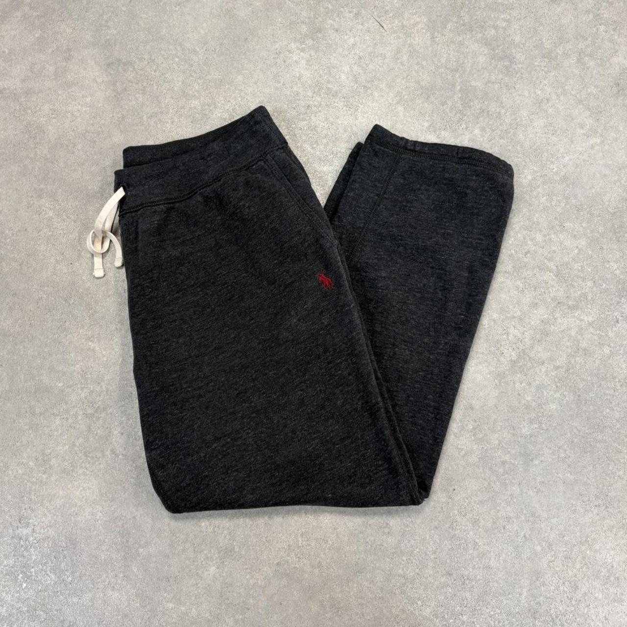 BR1912AFZ-U - Vintage retro essential Black Polo Ralph Lauren Black Jogging Bottoms pants with adjustable waist and hem #joggers #poloralphlauren
