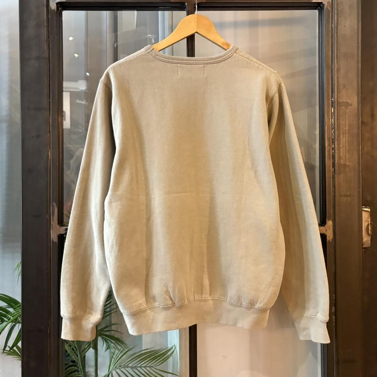 Vintage Kappa Jumper Beige Mens Large Big Spellout Logo Italy Skate Sweatshirt Top 90s Y2K 2000s