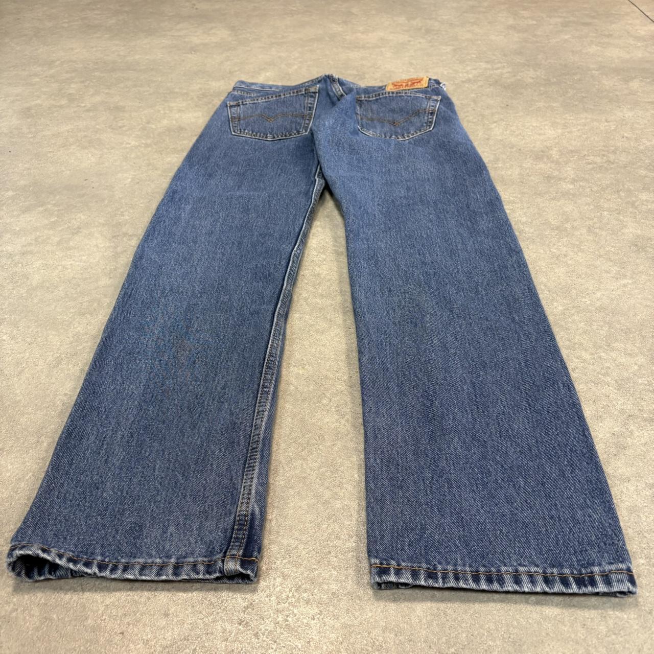 Vintage Levi’s 505 Jeans 32x32 Denim Dark Blue Wash Straight Leg Trousers Cowboy Western USA