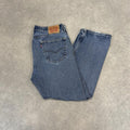 BR1912AGW-U - Vintage retro essential Levi's 505 Straight Leg Blue Wash Denim Jeans Trousers pants #denim #straightleg #levis #levis505
