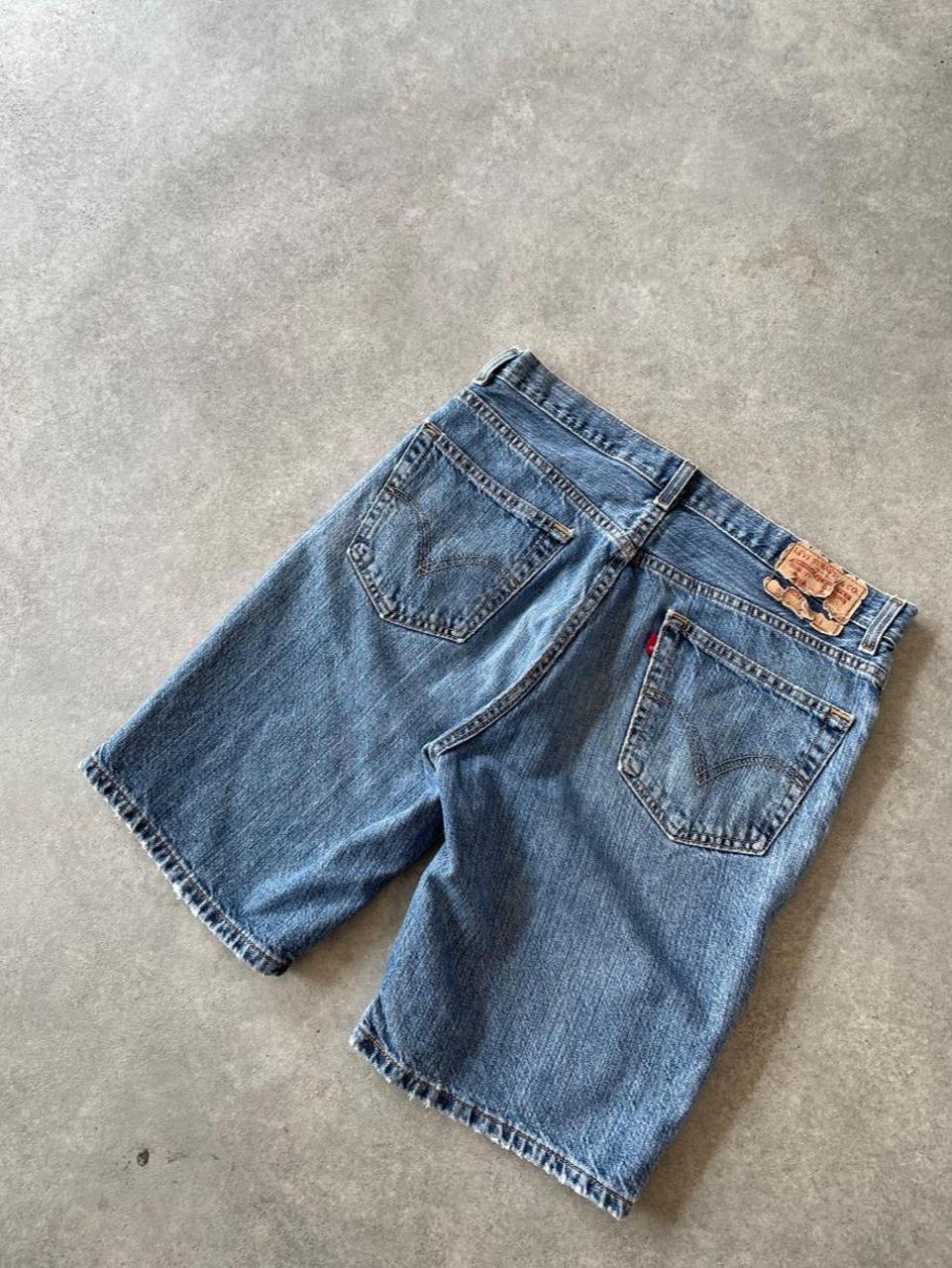 Levi’s 505 Mid Wash Blue Denim Shorts Jorts
