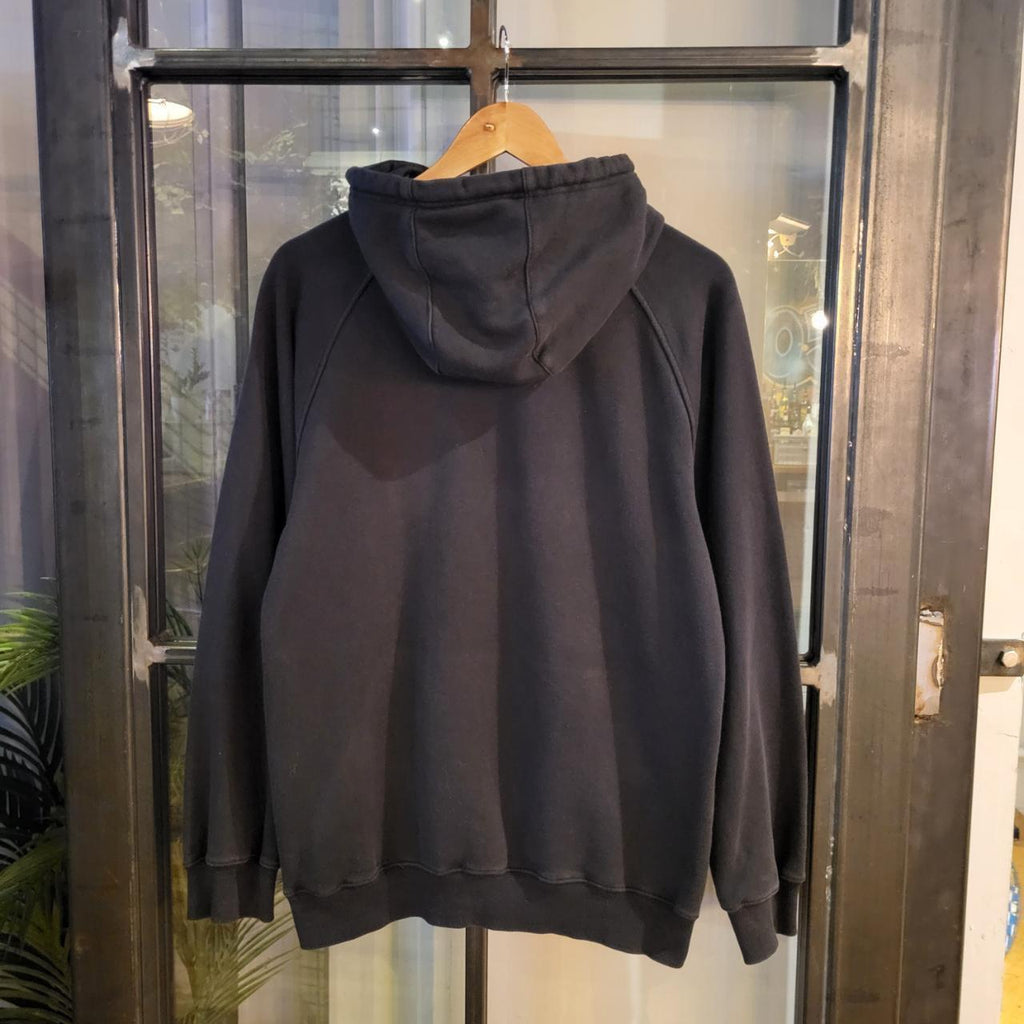 SWT352 - Vintage Retro Essential Adidas Black sweatshirt hoodie with embroided centre spellout #hoodie #casual #y2k #adidas #essential