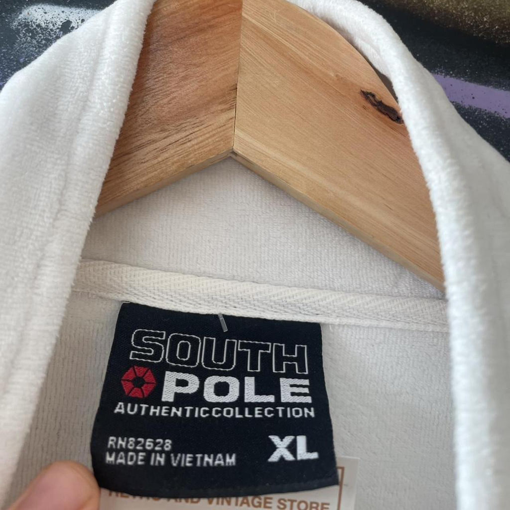 SouthPole Y2K Towelled Full Zip  Sweatshirt