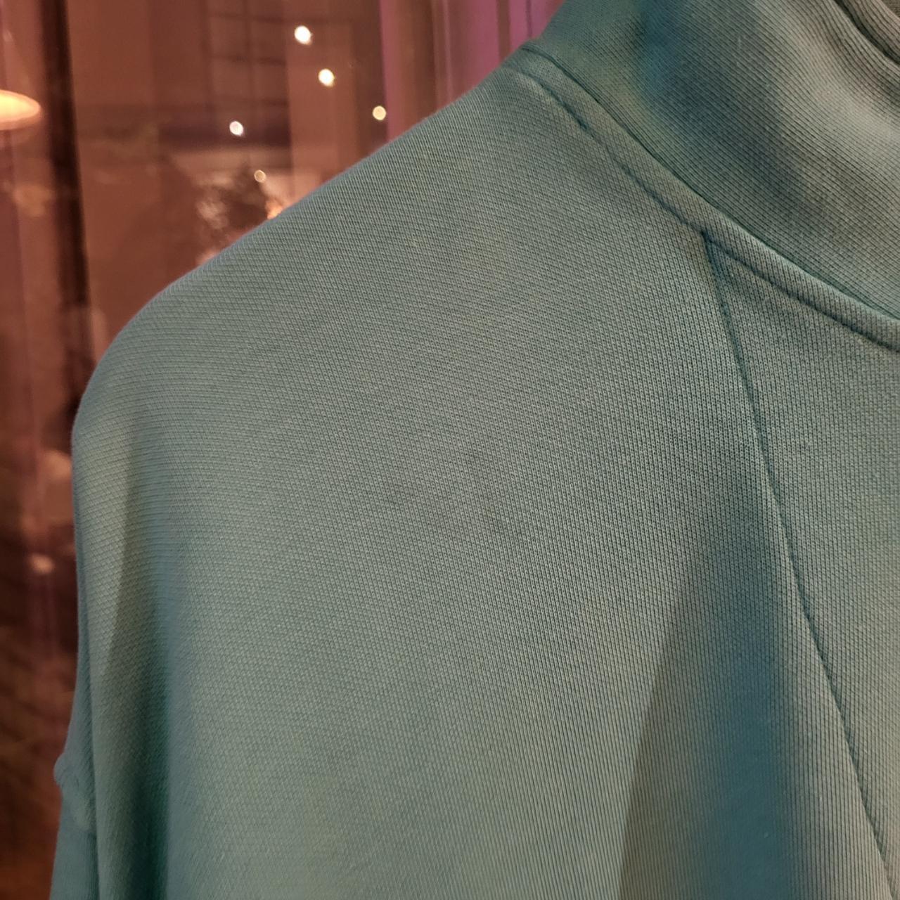 SWT235-P - Vintage Retro Essential adult Nike USA Sports and Fitness Since 1972 Turquiose 1/4 Fleece sweatshirt jumper crewneck with big graphic spellout small chest embroidered 90s y2k style