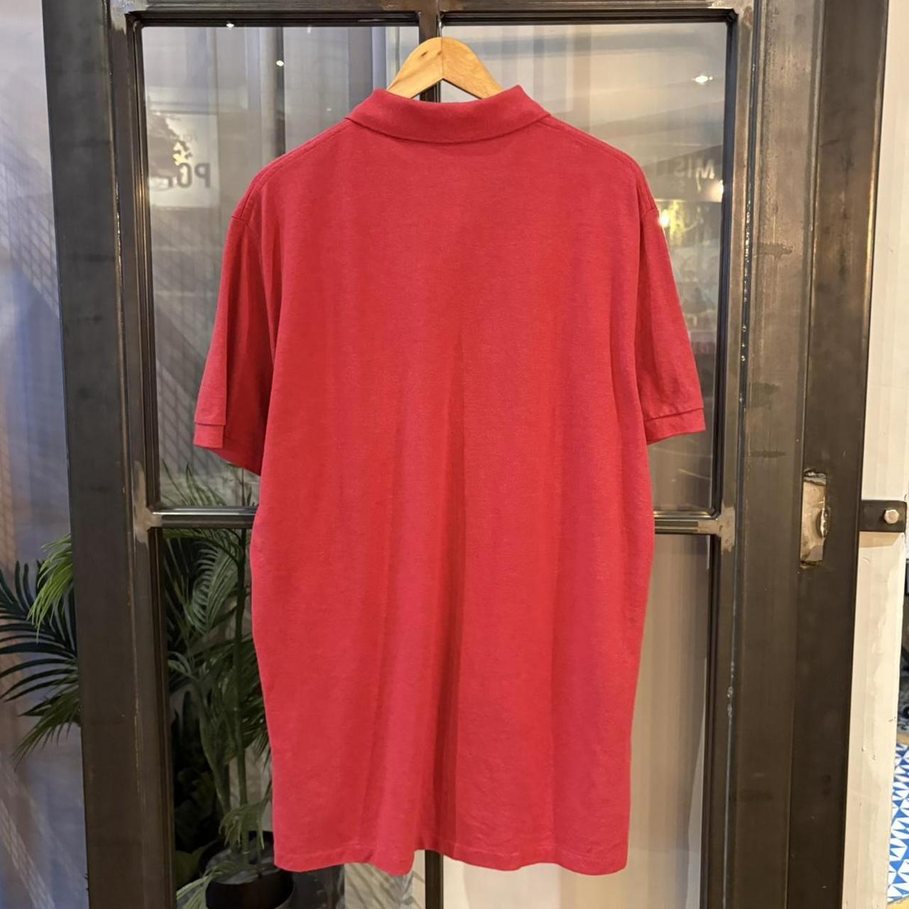 BR1912PI-F - Vintage Retro Ralph Lauren Plain Red Polo Shirt Short Sleeve collared button up top  #Y2K #preppy #chiefkeef #oldmoney #ralphlauren