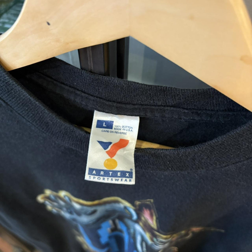 TEE502F - Vintage Retro Essential Black University Kentucly Wild Cats College Sports Graphic Print Single Stitch Top Tee T-shirt #kentucky #graphic #top #wildcats #college