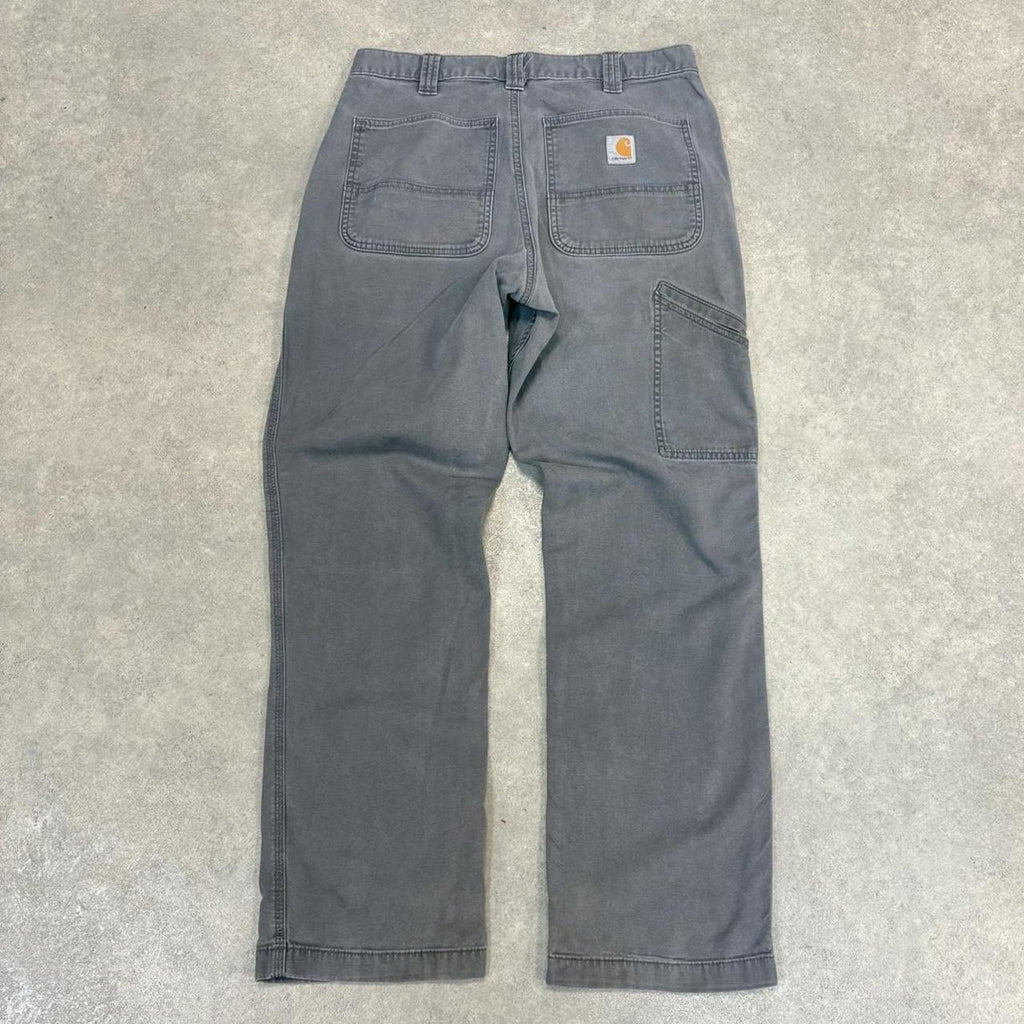 BR2701ED-U - Vintage retro essential  Carhartt Grey carpenter Trousers pants casual workwear #skater #utility #workwear #carpenter #carhartt