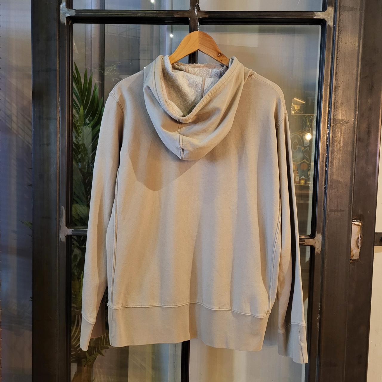 SWT066 - Vintage retro essential Nike beige Hoodie sweatshirt jumper crewneck with spellout embroidered logo
