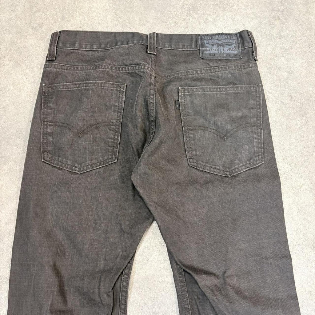 BR2701FL-P - Vintage retro essential  Levi’s 513 Slim Straight Dark Brown Wash Denim Jeans Trousers pants #denim #levis #jeans #skater #levis513