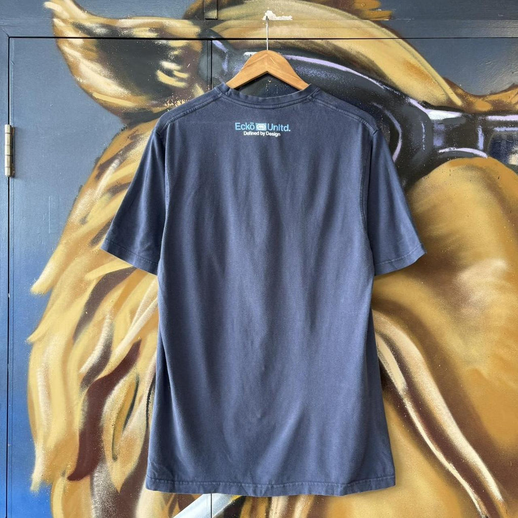 Vintage Ecko Unlimited T Shirt Tee Mens Large Blue Spellout Logo Graphic Skate Top Hip Hop 90s Y2K