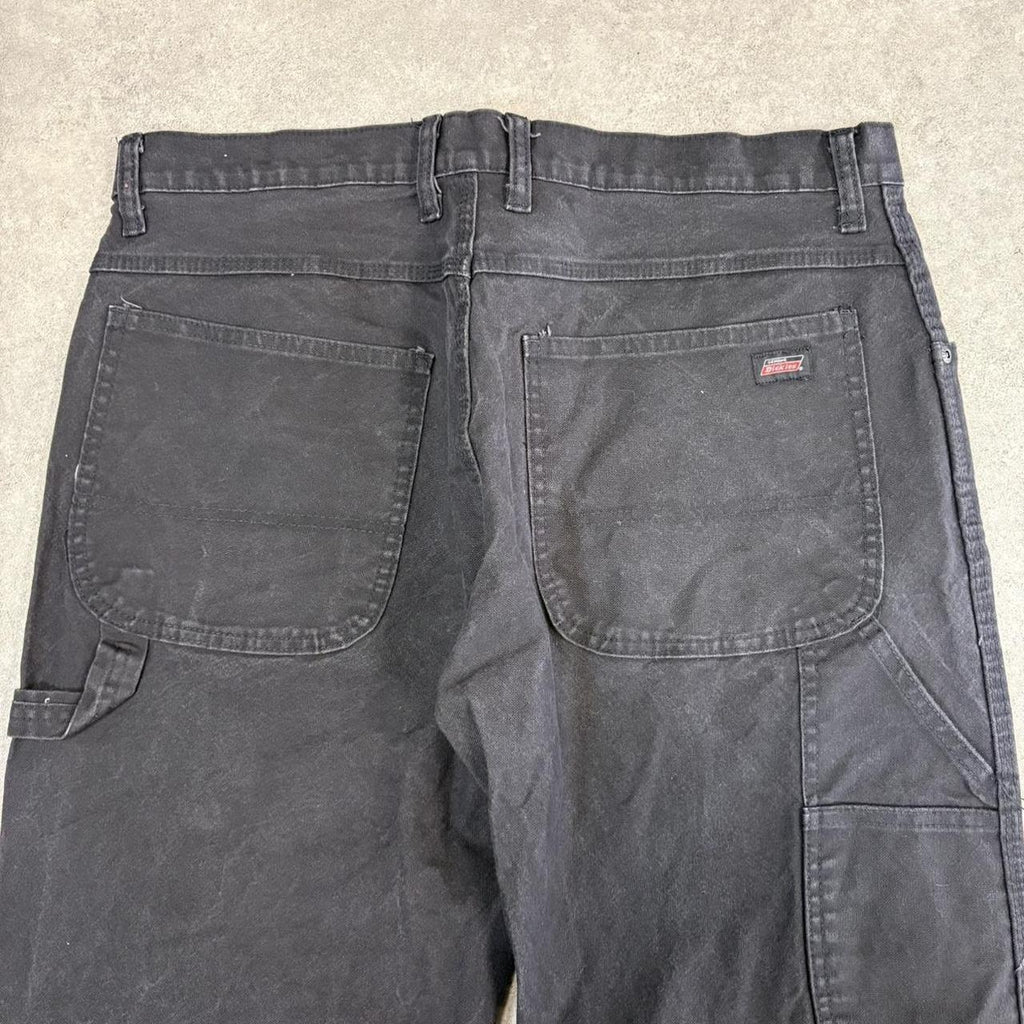 Vintage Dickies Jeans Mens 34x34 Black Carpenter Pants Trousers Straight Leg Skate Workwear Y2K 90s