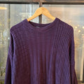 0225H55F - Vintage Retro Essential Peconic Bay Traders Purple patterned golf grandpa cosby sweatshirt crewneck knit Jumper #coogistyle #knitjumper #90s #grandad #knitted