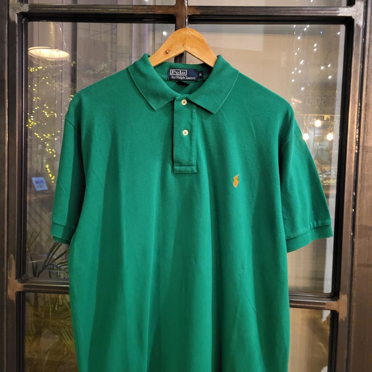 POL274 - Vintage Ralph Lauren Green Polo Shirt Short Sleeve collared button up top #Y2K #preppy #chiefkeef #golf #oldmoney