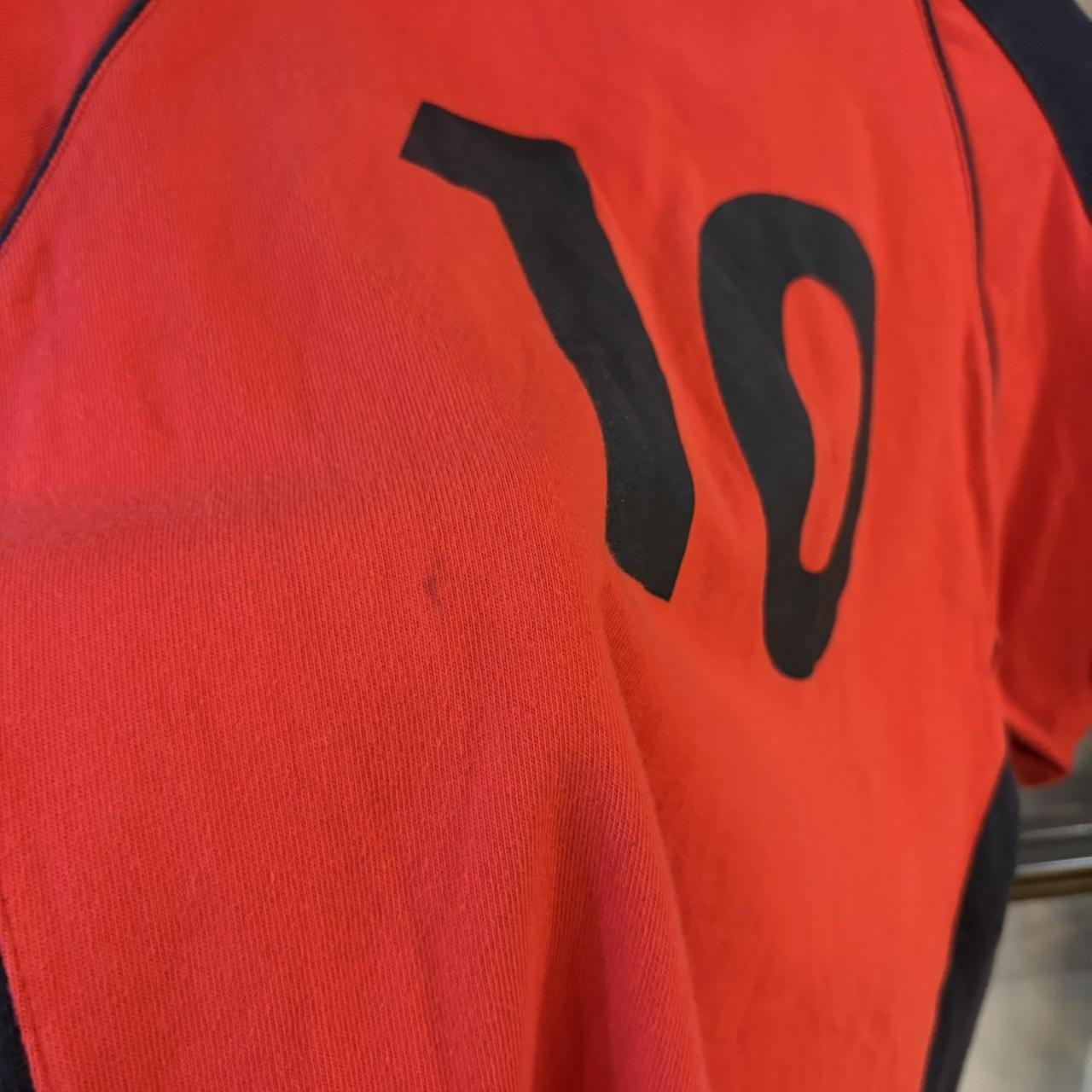 0425A26F - Vintage Retro Essential Cotton Traders 4 Nations Rugby Jersey short sleeve Collared Polo Shirt Top with number 10 print on back #rugby #jersey #fournations #sportswear