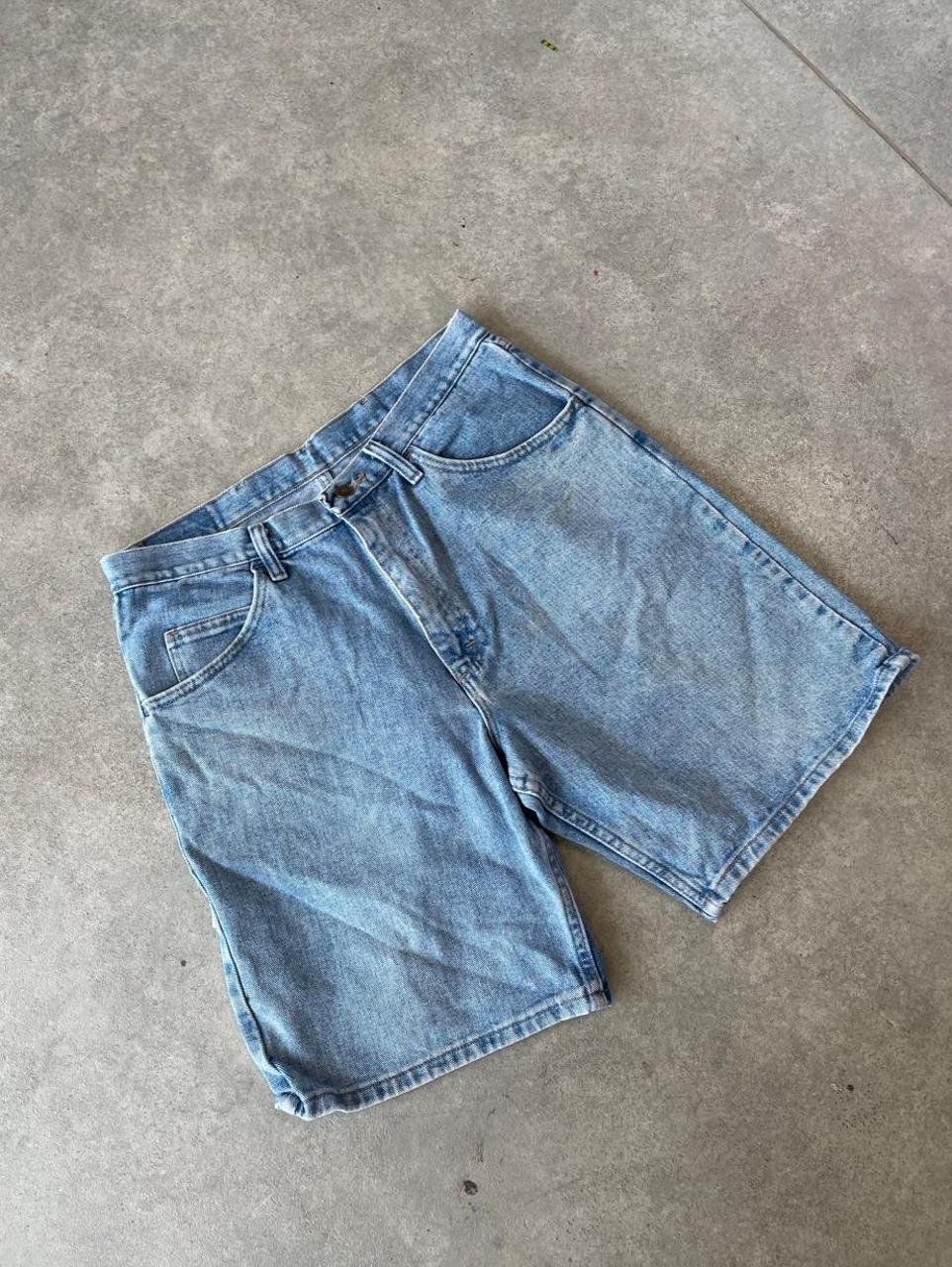 Wrangler Denim Light Wash Blue Jorts Shorts