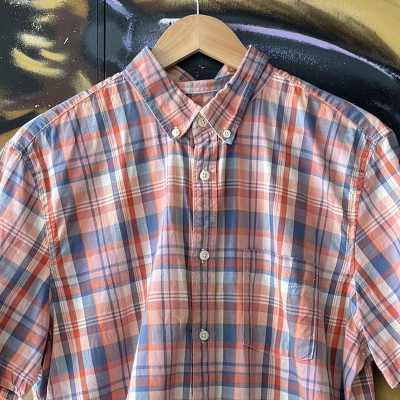 Checkered Short Sleeve Button Up Shirt