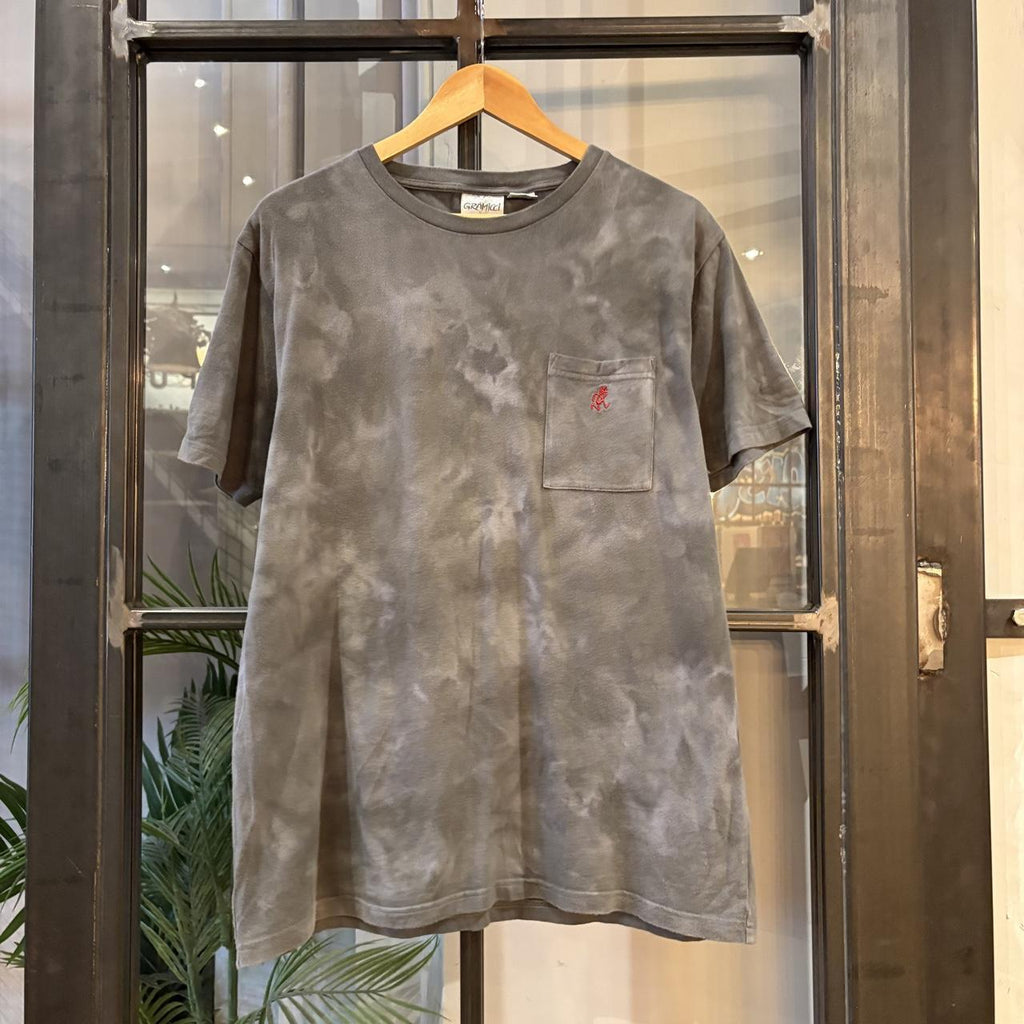 Gramicci Original Freedom T shirt Men’s Medium Grey Tie Dye One Point Pocket Tee Top Climbing Outdoors 90s Y2K 00s